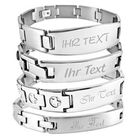 Edelstahl-Armband mit kostenloser Gravur verschiedene Modelle