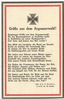 1. Weltkrieg, Patriotika, Eisernes Kreuz, Argonnerwald, Lied, Feldpost-Ak