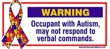 Autism Emergency Alert Outside Window Sticker (sold in set of 3)