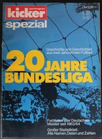 Fußball Football DFB KICKER TOPP SONDERHEFT 20 JAHRE BUNDESLIGA 