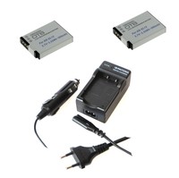 2x Ersatzakku + Ladegerät für Nikon Coolpix S9900 (EN-EL12)