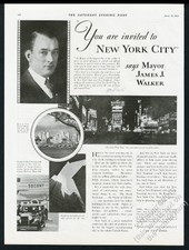 1929 New York City Mayor James Jimmy Walker photo Standard Oil vintage print ad