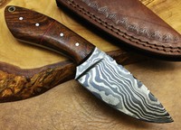 TITAN's Damastmesser Jagdmesser Damascus Hunting Knife Rose Wood-1806