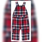 NWT Infants 3-6 mos Gymboree BABY HELICOPTER Red Navy Blue Plaid COTTON OVERALLS