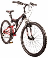 MUDDY FOX MOUNTAINBIKE 26 ZOLL FAHRRAD MTB BIKE RAD SHIMANO - NEU - SCHWARZ ROT