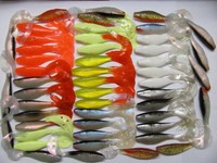 MEGASET 50 AEW GUMMIFISCHE PIKE LADY 11,5CM SET ZANDER HECHT KÖDER WOBBLER LURES