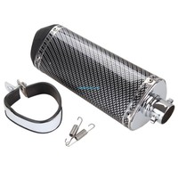 38mm Universal Motorrad Auspuff Schalldämpfer Endtopf Auspuffanlage Carbon Fiber