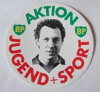 Aufkleber BP Franz Beckenbauer HSV Jugend + Sport 80er Sticker Hamburg Fussball