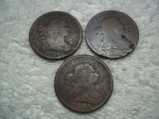 1804 Half Cents U.S. (lot of 3 coins) well circulated #4.73.51