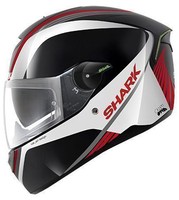 SHARK Helm Motorradhelm SKWAL SPINAX mit LED´s schwarz-weiß-rot Gr. L (59/60)