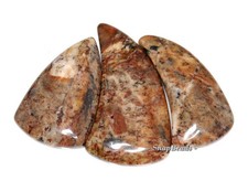 Rainforest Jasper Gemstone Loose Beads Graduated Set 3 Beads