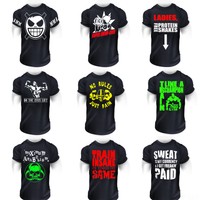 MMA BODYBUILDING GYM FIGHTING  T-Shirt  TRAINING  WORKOUT  MEN  HULK CLOTHING  