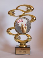 Sport-Pokal "Poker/Skat" mit Wunschgravur 