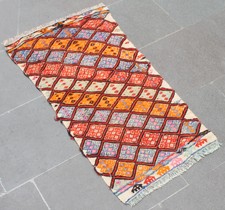 Turkish Rug 17'x34' Hand Woven Sivas Mini Cicim Kilim 44x87cm