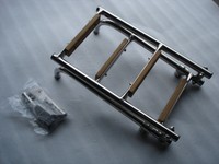 Niro Badeleiter 4 Stufen, klappbar mit Teak-Stufen von Lava Marine!