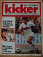 KICKER 6 -20.1. 1975 * Hermann Ohlicher Stuttgart Helmut Schön Bayern Hof-Poster