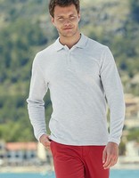 F541N Klassisches langarm Poloshirt Polohemd 100% Baumwolle Herren Freizeit