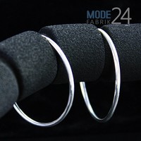 Damen Ohr ringe Creolen Creole echt 925 Sterling Silber silber 30 mm