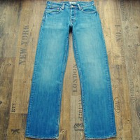 H&M Original Fit W29 L32 Herrenjeans gerades Bein Denim Jeans blau 29/32 