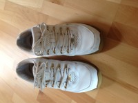 K SWISS Limited Edition Turnschuhe Sportschuhe weiß/gold UK 10 EU 44 1/2 - TOP