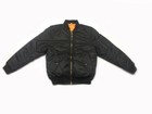 Black Bomber Jacket Air Force MA-1 Military Reversible Flight Coat Nylon MARTEL