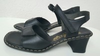 Rieker damen sandalen Gr 37 schwarz leder.Gut zustand