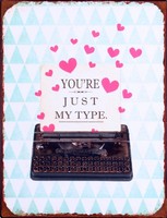 Liebe - You´re Just My Type Blechschild Im Retro-Look (35x26cm) #98278
