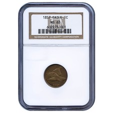 Certified Flying Eagle Cent 1857 Ms63 Ngc