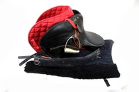 WINTEC Dressursattel mit Steigbügel & Unterdecke Leder Pferde Reit Sattel