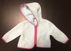 Janie And Jack Fleece Spring Jacket Size 12 - 18 Months Hoodie Blue Pink Floral