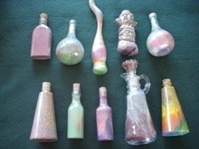 Collectible Sand Bottles, various sizes and shapes