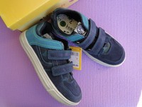 NEU Bama Leder Sneaker Schuhe für Jungen Gr 28 dunkelblau 