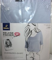 TCM Tchibo HELENE FISCHER OVERSIZED - SHIRT Gr. L 44/46 PASSFORM: WEIT  Blau NEU