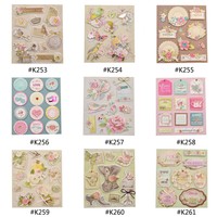 DIY Scrapbooking Grußkarte Tagebuch Basteln 3D Sticker Aufkleber Handarbeit Neu
