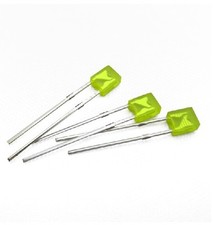 100PCS 2x3x4mm Rectangle LED Yellow Colour Yellow Light Emitting Diode NEW