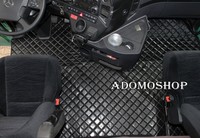 LKW Fußmatten für MB ACTROS MP4  StreamSpace   2300 mm Breite -in Schwarz