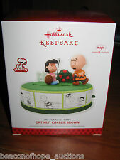 Hallmark The Peanuts Gang Optimist Charlie Brown Lucy Ornament 2013 Mint Magic