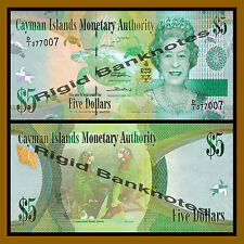 Cayman Island 5 Dollars, 2010 P-39a Queen Elizabeth Ii Unc