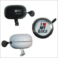 Fahrradglocke Glocke Klingel Fahrrad Ding-Dong 80mm Design schwarz weiss silber