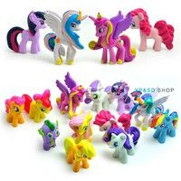 12Stk. My Little Pony Mein Kleines Pony Pferd Serie Sammlung Rainbow Dash Spike