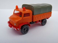 Wiking Unimog U 404 S orange mit Plane