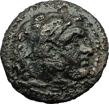 ALEXANDER III the GREAT Hercules Bow Club Authentic Ancient Greek Coin i59374