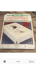 BUCILLA CHRISTMAS STAMPED CROSS STITCH "HOLIDAY TREE" TABLECLOTH Kit 60 X 80 New