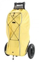 Burley Regenverdeck für Travoy gelb in einer Rahmentasche