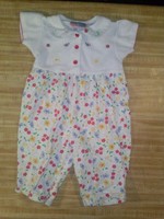Dandy Girls 24 Months 100% Cotton Short Sleeve White Floral Outfit