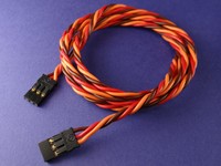 Patch Kabe mit 2 Steckern für Graupner/JR 90cm (AV70) Made in Germany