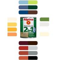 ALPINA 2in1 Buntlack 500 ml Lack & Grundierung Farbwahl Seidenmatt, 10 €/L.