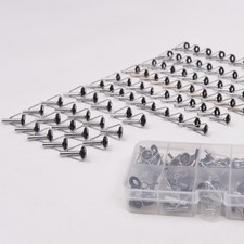 Lot 80Pcs Alloy Fishing Rod Guide Ring Guides Tip Set Repair Kit with Fish Box