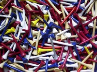 500 bunte Golftees  Länge 5,4 cm (2 1/8")  NEU  Golf Tees  Holztees  Holz 