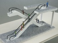 Rolltreppen, 2-geschossig, 2 Stück,  Bausatz, Spur N, 1:160